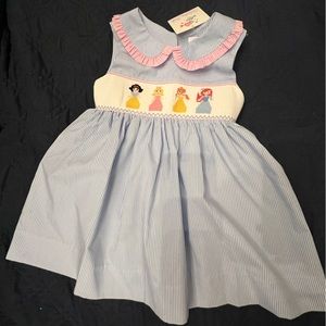 Disney princess smocked dress 2T by Stitchy Fish NWT